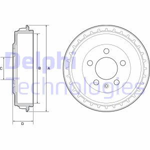 Tamburo freno DELPHI BF563