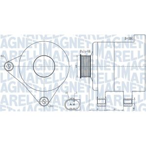 Driefasige generator MAGNETI MARELLI 063731986010