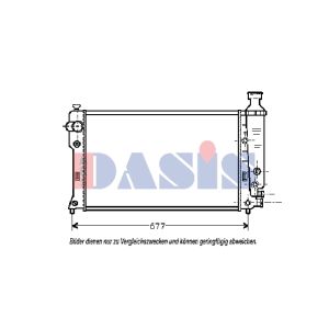 Radiador, arrefecimento do motor AKS DASIS 161300N