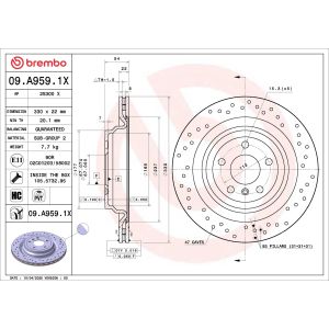 Disque de frein BREMBO 09.A959.1X