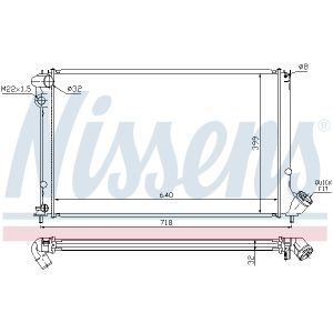 Radiator, motorkoeling NISSENS 63733