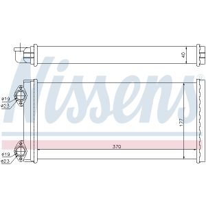 Intercambiador de calor, calefacción interior NISSENS 71928