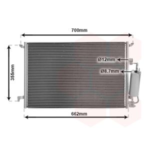 Condensator, airconditioning VAN WEZEL 47015058