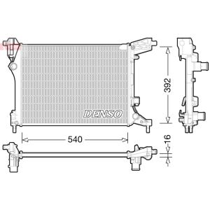 Radiador de motor DENSO DRM09165