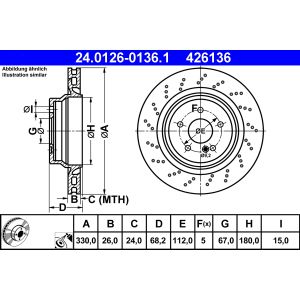 Bromsskiva ATE 24.0126-0136.1