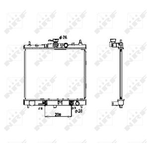 Radiator, motorkoeling NRF 53477