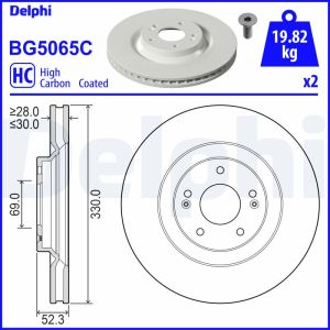 Bromsskiva DELPHI BG5065C