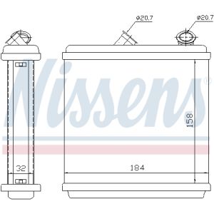 Scambiatore di calore, riscaldamento interno NISSENS 72635