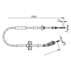 Cable, freno de servicio BOSCH 1 987 477 819