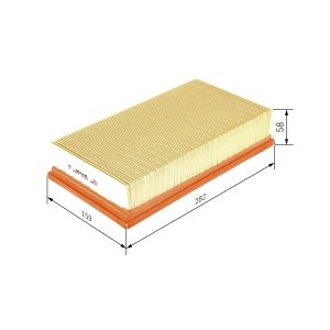 Luftfilter BOSCH FILTRY 1 457 433 263