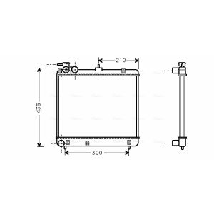 Motorradiateur  AVA COOLING HYA2051