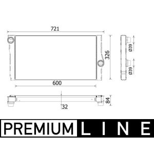 Radiateur, refroidissement moteur BEHR MAHLE CR 957 000P