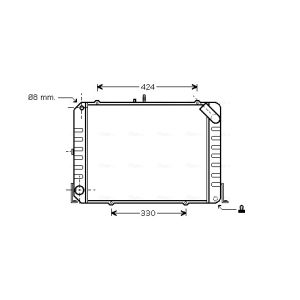 Motorradiateur  AVA COOLING TO2139