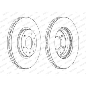 Bremsscheiben FERODO DDF1768C vorne, belüftet, 2 Stück