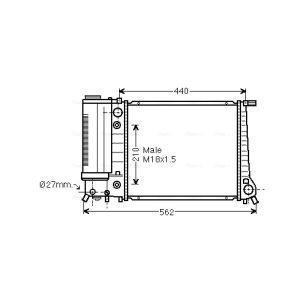 Arrefecedor do motor AVA COOLING BW2082