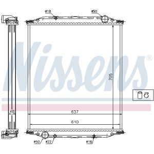 Kühler, Motorkühlung NISSENS 628790