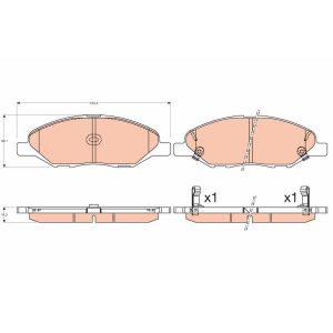 Conjunto de pastilhas de travão TRW GDB3577, frente