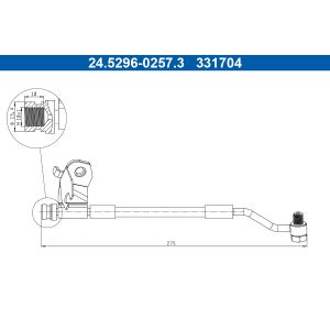Bremsschlauch ATE 24.5296-0257.3