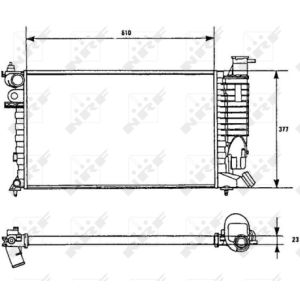 Radiador, refrigeración de motor NRF 58961