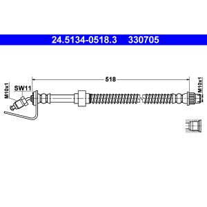 Bremsschlauch ATE 24.5134-0518.3
