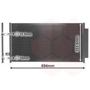 Condensator, airconditioning VAN WEZEL 17015701