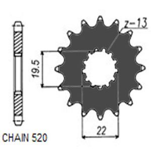 Tandwiel achter SUNSTAR SUNF331-11