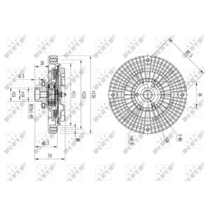 Koppeling, radiatorventilator NRF 49566