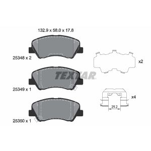 Set di pastiglie freno TEXTAR 2534801, fronte