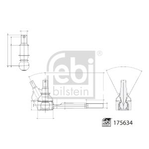 Pallonivel, ohjaus FEBI BILSTEIN 175634