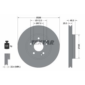 Bremsscheibe TEXTAR 92105905