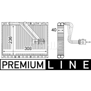 Verdampfer, Klimaanlage MAHLE AE 128 000P