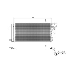 Condensator, airconditioning NRF 350491