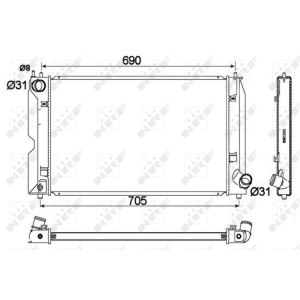 Radiateur, refroidissement du moteur NRF 53765