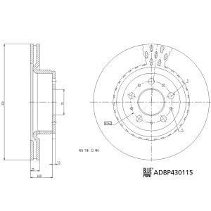 Disco de travão BLUE PRINT ADBP430115