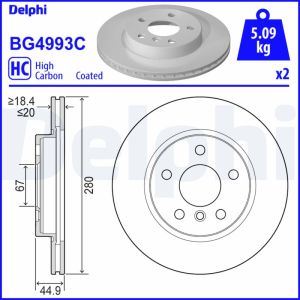 Disco de freno DELPHI BG4993C