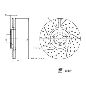 Disco de travão FEBI BILSTEIN 185854