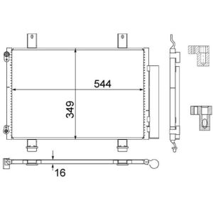 Kondensator, Klimaanlage MAHLE AC 456 000S