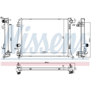 Radiatore, raffreddamento motore NISSENS 606761