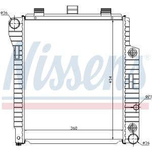 Kühler, Motorkühlung NISSENS 62654