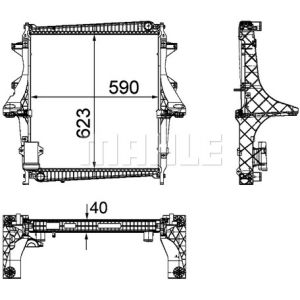 Kühler, Motorkühlung MAHLE CR 1172 000P