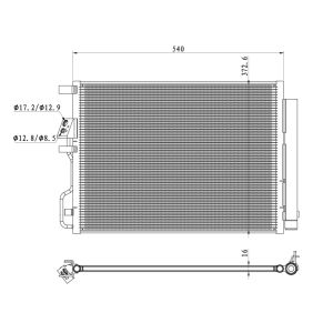 Kondensator, Klimaanlage EASY FIT NRF 350501