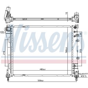 Radiatore, raffreddamento motore NISSENS 606159