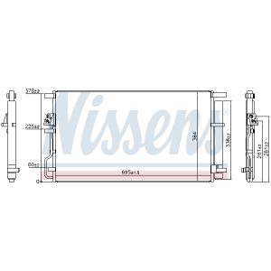 Condensatore, impianto di climatizzazione NISSENS 940820