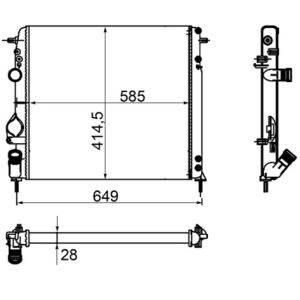 Arrefecedor do motor MAHLE CR 1146 000P