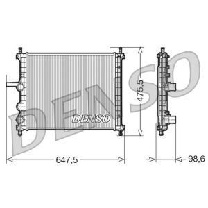 Radiateur, refroidissement moteur DENSO DRM09038