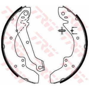 Conjunto, sapatas de travão TRW GS6167