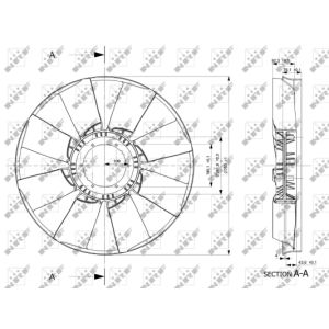 Ruota della ventola, raffreddamento motore NRF 49801