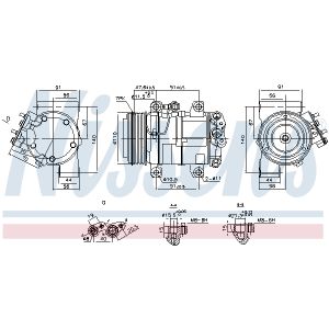 Kompressori, ilmastointilaite NISSENS 890874