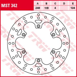 Jarrulevy TRW MST342, 1 Kappale