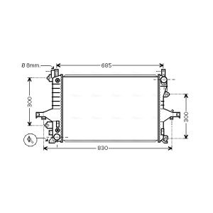 Arrefecedor do motor AVA COOLING VO2115